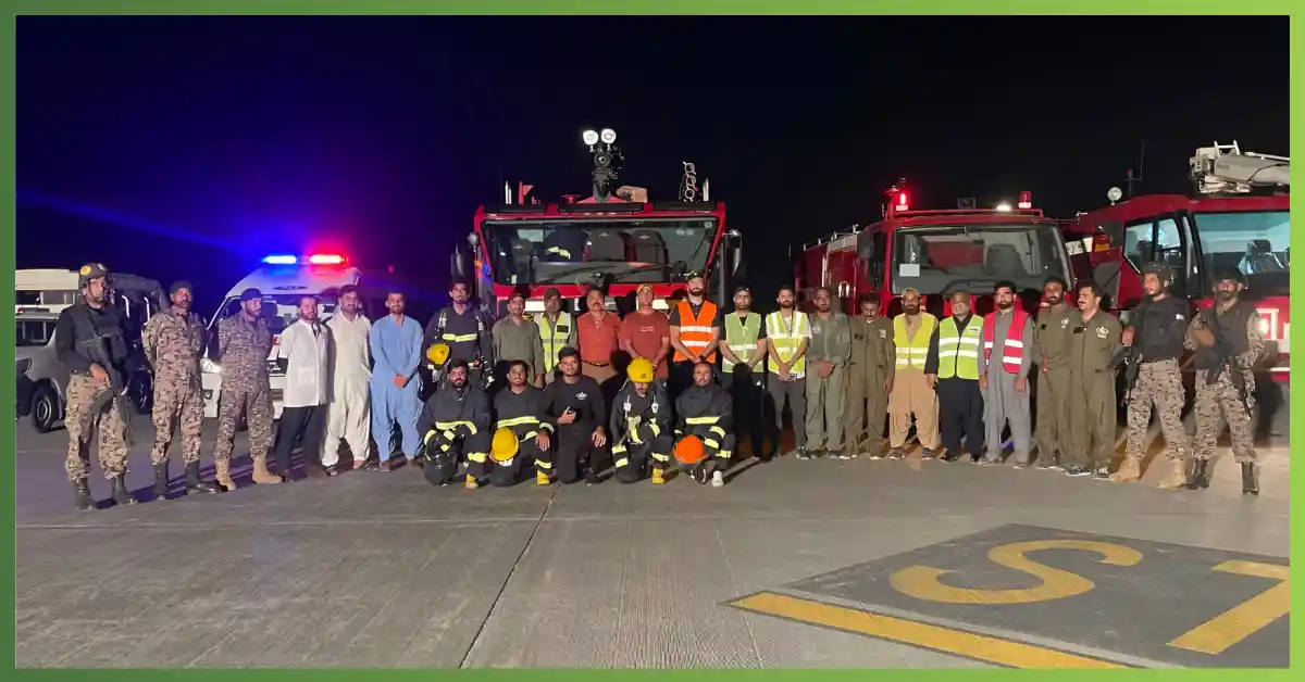 PAF Holds Night Fire Emergency Drill at New Gwadar International Airport