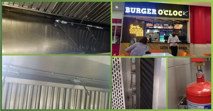 Burger O Clock – Kitchen Hood Fire Suppression