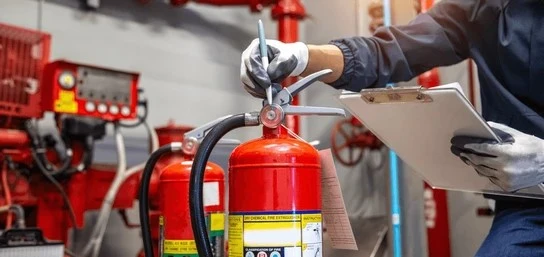 Checking inspection fire extinguishers